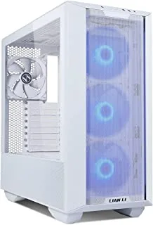 LIAN LI Lancool III RGB White Aluminum/SECC/Tempered Glass Gaming Case with 4 × 140 PWM Fans (ARGB)- LANCOOL 3R-W