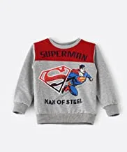Superman Sweatshirt for Junior Boys - Grey, 5-6 Year
