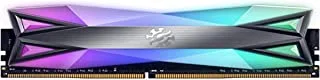 XPG DDR4 D60G RGB 32GB (2x16GB) 3600MHz PC4-28800 CL18-22-22 U-DIMM مجموعة ذاكرة سطح المكتب ، رمادي (AX4U360016G18I-DT60)