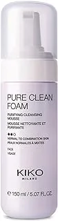 KIKO Milano Pure Clean Foam Face Moisturizer, 150 Ml, Clear