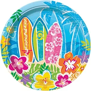 أطباق حفلات شاطئ هاواي من يونيك بارتي 48254 - 17.1 سم ، عبوة من 8 قطع