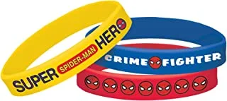 Party Centre Amscan Spider-Man Rubber Bracelets 6pcs