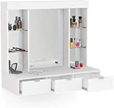 Politorno Hang Dressing Table with Miror and Drawers White 160209, White - 160209
