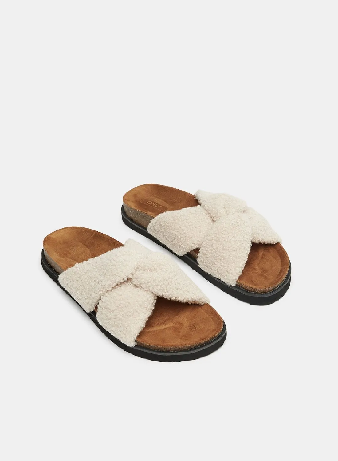 ONLY Fuzzy Strap Sandals