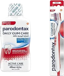 Parodontax Daily Gum Care Extra Fresh Mouthwash 500 ml + Parodontax Complete Protection Toothbrush FREE