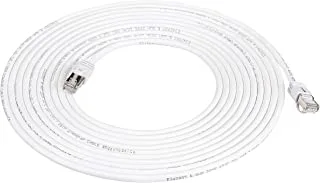 Amazon Basics RJ45 Cat 7 High-Speed Gigabit Ethernet Patch Internet Cable, 10Gbps, 600MHz - White, 20-Foot (6M)
