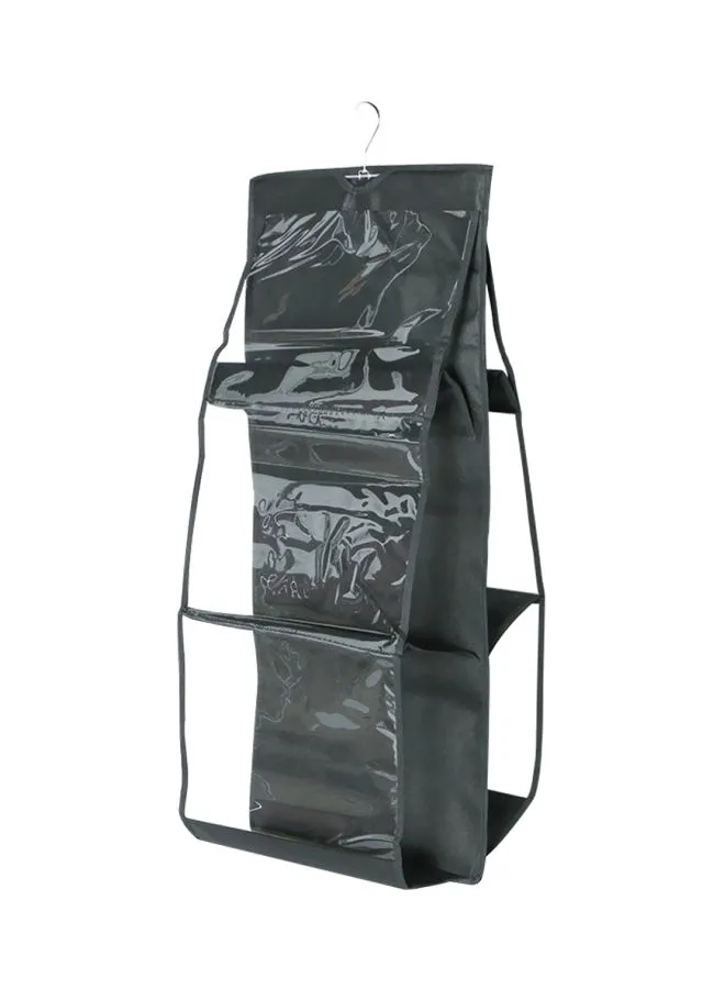 Generic 6-Grid Handbag Storage For Wardrobe Black