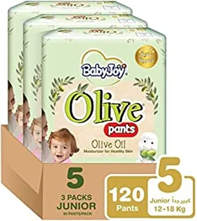 BabyJoy Olive Pants, Size 5, 240 Diapers + 720 Uno Pure Water Baby Wet Wipes