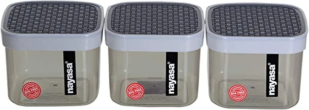 Nayasa Plastic Fusion Container, 500 ml Capacity, Grey