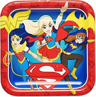 DC Superhero Girls Square Paper Plates 9in 8pcs
