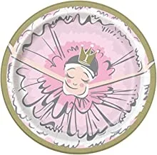 Unique Ballerina 1st Birthday Plates Pink and Gold 7 inch 75954
