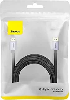 Baseus High Definition Series Graphene HDMI to HDMI 4K Adapter Cable بطول 5 متر ، أسود