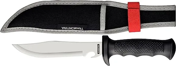 Tramontina Sport 6 Inches Standard Camping Knife with Stainless Steel Blade and Black Polypropylene Handle and Nylon Sheath