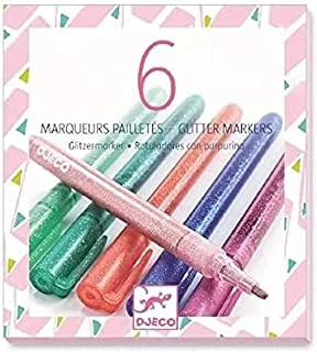 Djeco 6 Sweet Glitter Markers