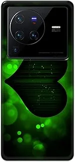 Khaalis Love themed Black matte finish designer shell case back cover for Vivo X80 Pro 5G - K208158