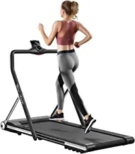COOLBABY Mini Walking Treadmill for Home Use Folding Walking Pad Machine Treadmill with Handrail -LED Screen with ONE HOMEKEY, Remote control, Bluetooth Connectivity