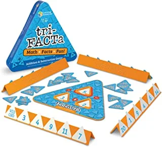 Learning Resources tri-FACTa Addition and Subtraction Game, Early Math Skills, Ages 6+.,Multi-color,10 W in, One Size