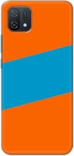 Khaalis Colorband Pattern Orange matte finish designer shell case back cover for Oppo A16k - K208082