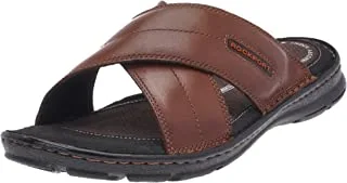 ROCKPORT Darwyn Xband - صندل Coach Brown Lea للرجال