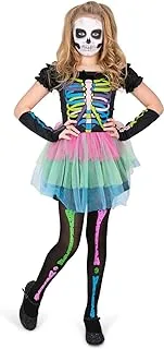 Mad Costumes Neon Skeleton Tutu Dress Halloween Costumes for Kids, X-Large