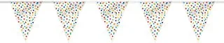 Unique Party 58268 - 12ft Rainbow Polka Dot Bunting Flags