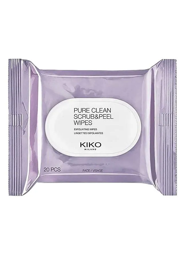 KIKO MILANO Pure Clean Scrub & Peel Wet Wipes