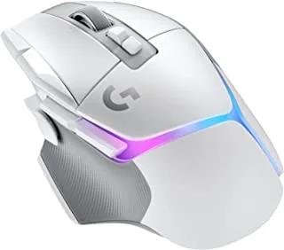Logitech G502 X PLUS LIGHTSPEED Wireless RGB Gaming Mouse-Optical mouse with LIGHTFORCE hybrid switches,LIGHTSYNC RGB,HERO 25K gaming sensor,compatible with PC-macOS/Windows-White,Normal,910-006172