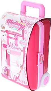 Fun & Toys Kids Makeup Kit (29 Pcs) Play Luggage Bag Play Set Washable Makeup Set Toys for Girls Aged 3+ Play Set with Trolley Bag