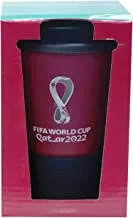 كوب شعار FIFA WC 2022 بغطاء سيليكون وحافظة- B