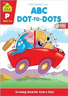 School Zone - كتاب عمل ABC Dot-to-Dots - الأعمار من 3 إلى 5 سنوات ، ومرحلة ما قبل المدرسة إلى روضة الأطفال ، وتوصيل النقاط ، والأبجدية ، والترتيب الأبجدي ، وألغاز الحروف ، والمزيد (School Zone Get Ready! ™ Activity Book Series)
