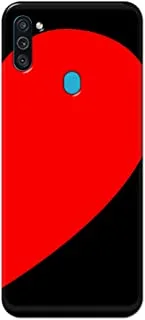 Khaalis Love themed Black matte finish designer shell case back cover for Samsung Galaxy M11 - K208165