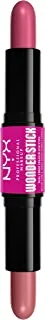 NYX Professional Makeup Wonder Stick Double Ended Blush Stick 0.28 oz, Light Peach and Baby Pink