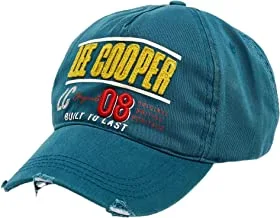 Lee Cooper Embroidered Denim Cap with Buckled Strap Closure