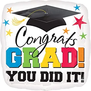 Grad You Did It! SuperShape Square Foil Balloon 28 in