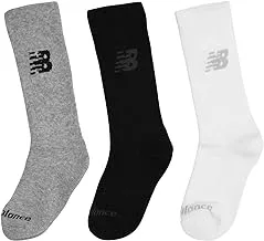 New Balance unisex adults PERFORMANCE COTTON CUSHIONED CREW SOCKS 3 PAIR Socks (pack of 3)