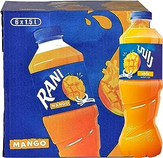 Rani Non Float Mango, Fruit Drink, PET bottle, 1.5 l - Pack of 6