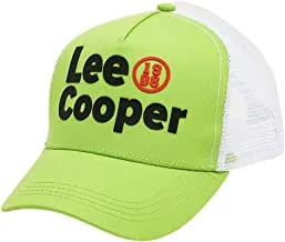 Lee Cooper Embossed Cap with Snap Back Closure and Mesh Panels One Size- Orange