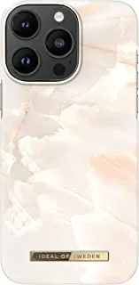IDeal Of Sweden Fashion Case iPhone 14PM Rose Pearl Marble