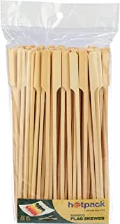 Hotpack 100 Pieces Bamboo Flag Skewer 20cm