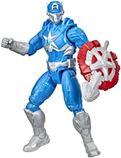 Marvel Avengers Mech Strike Monster Hunters Captain America Toy, 6 Inch Scale Action Figure with Accessory, Toys for Kids Ages 4 and Up, F4424