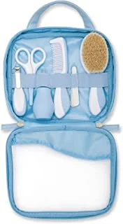 Nuvita 1146 | Complete Set for Baby Care | Bath Bag | Beauty for Babies | Nail and Hair Scissors | Ideal for Kindergarten and Travel | BPA Free | EU Brand | Italian Design, Blue