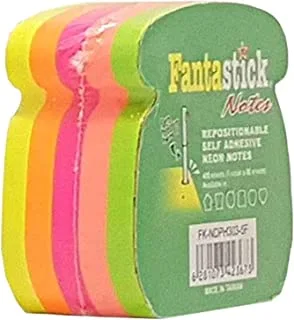 Fantastick FK-NDPH303-5F 5 Flourescent Colours Phone Stick Notes 12-Pieces, Multicolour