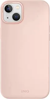 Uniq hybrid iphone 14 plus lino blush pink case