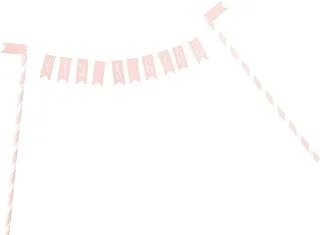Its A Girl Baby Shower Bunting Cake Topper