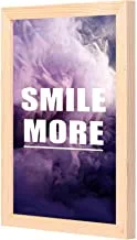 LOWHA Smile more Wall Art with Pan Wood framed Ready to hang for home, bed room, office living room Home decor hand made wooden color 23 x 33cm By LOWHA