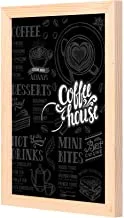 LOWHA Coffee House Wall Art with Pan Wood framed Ready to hang for home, bed room, office living room Home decor hand made wooden color 23 x 33cm By LOWHA