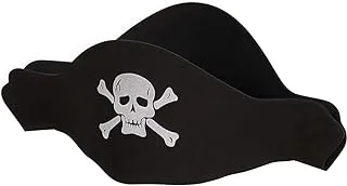 Unique Pirate Hat Flat Foam Black One Size 12725