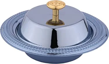 Al Saif Iron Round Shape Date Bowl Size: Small, Color: Sapphire Blue