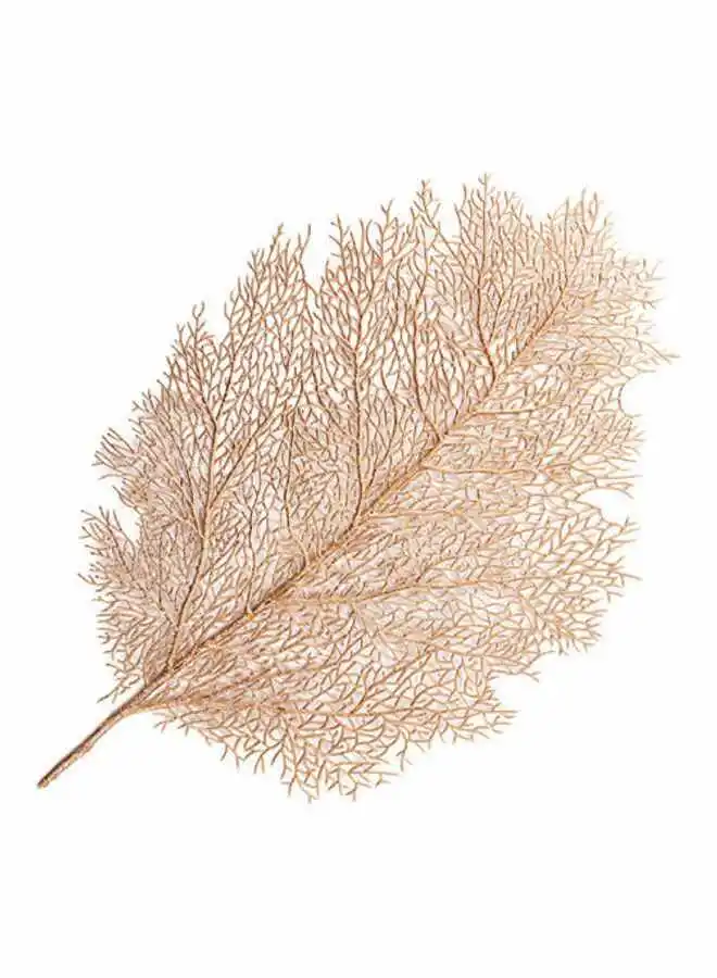 Generic Decorative Heat Resistant Leaf Pattern Table Placemat Gold 56x38cm