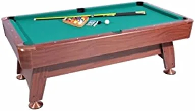Roma Italy HBT171D02S2 Non Kid Wood Billiard Pool Table 7-Feet Size, Green/Brown